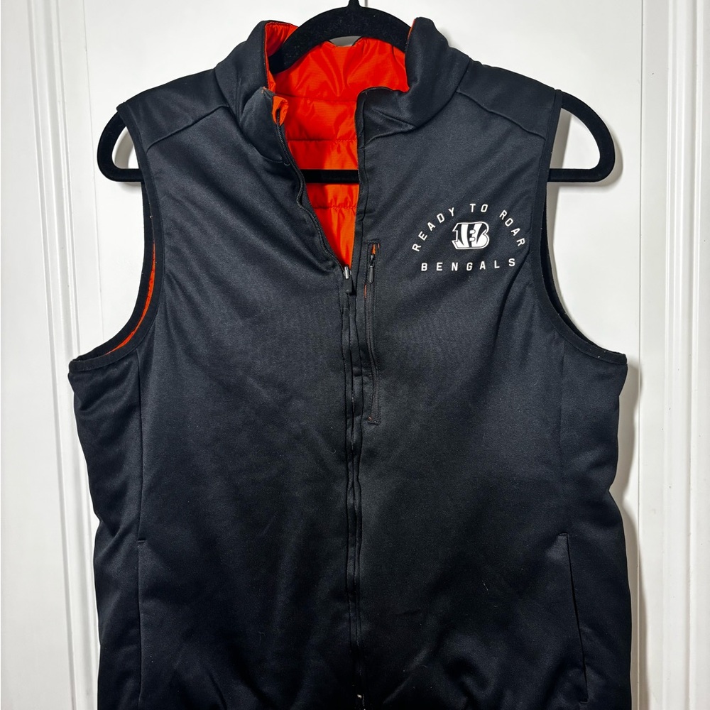 Nike Reversible Cincinnati Bengals Puffer Vest – Black/Orange – Size Large